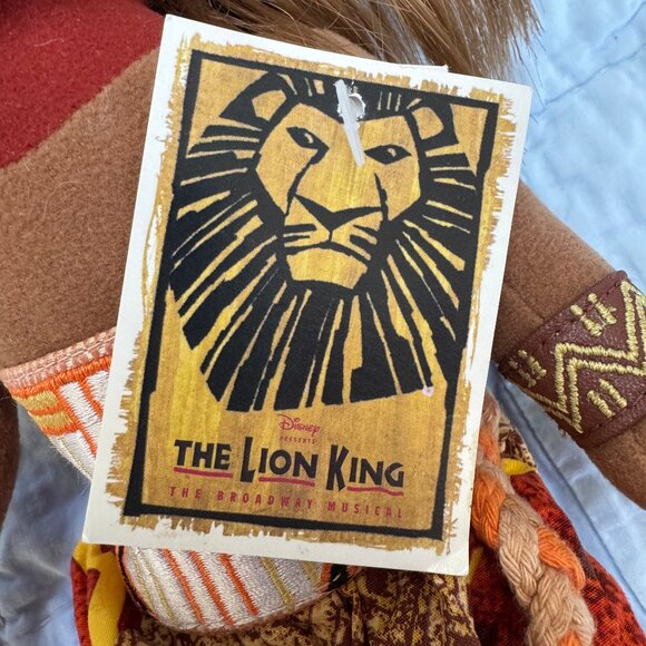 DISNEY The Lion King Tribal Simba Doll - Approx 14" tall - Brown, orange, gold - Picture 3 of 4